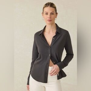 Faherty Sunwashed Knit Shirt - Washed Black